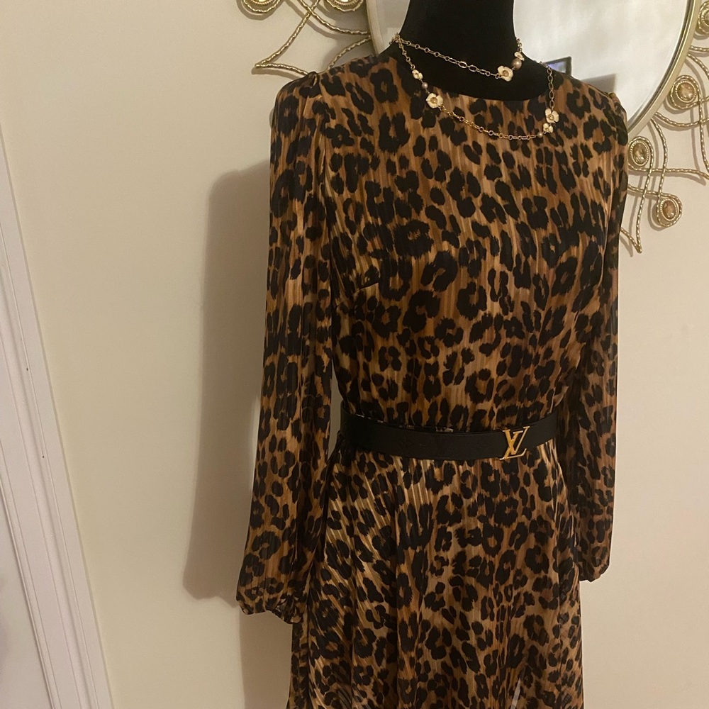 Elma Cheetah Burnout Dress